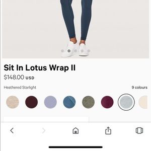 Sit in Lotus Wrap Sweater in Heathered Starlight.